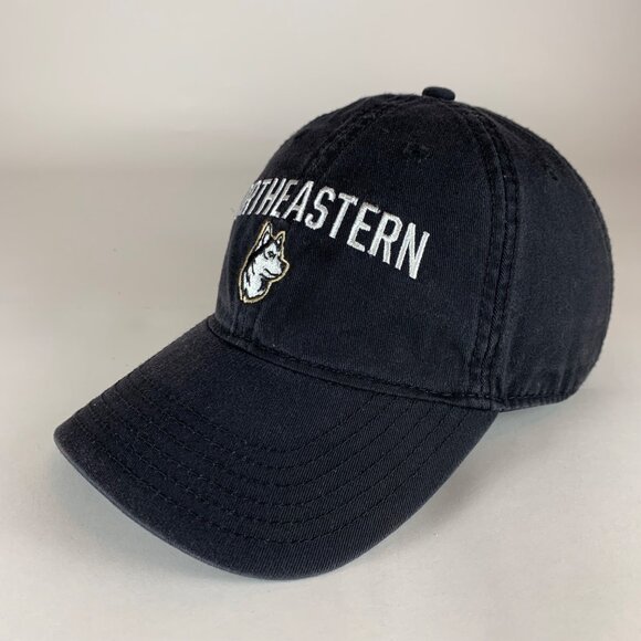 Northeastern Huskies NCAA Black Legacy Relaxed Fit Strapback Adjustable Hat - Picture 1 of 5